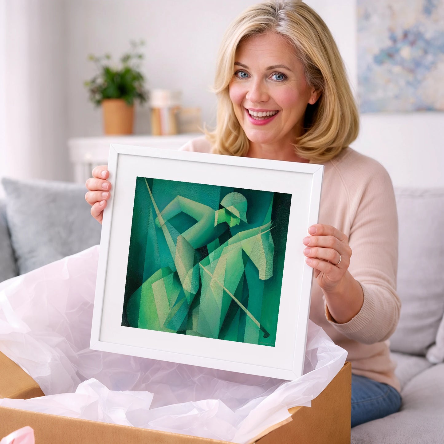 Emerald Polo Rhythm - polo horse art gift idea for horse lovers