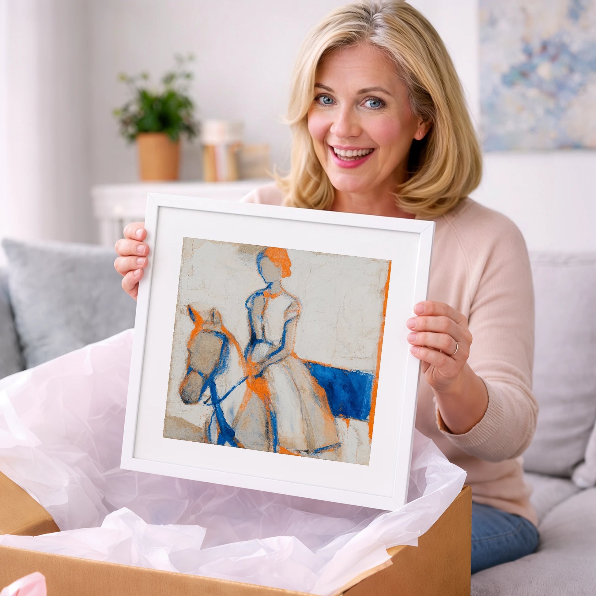 Vivid Connection - horse & rider art gift idea for horse lovers