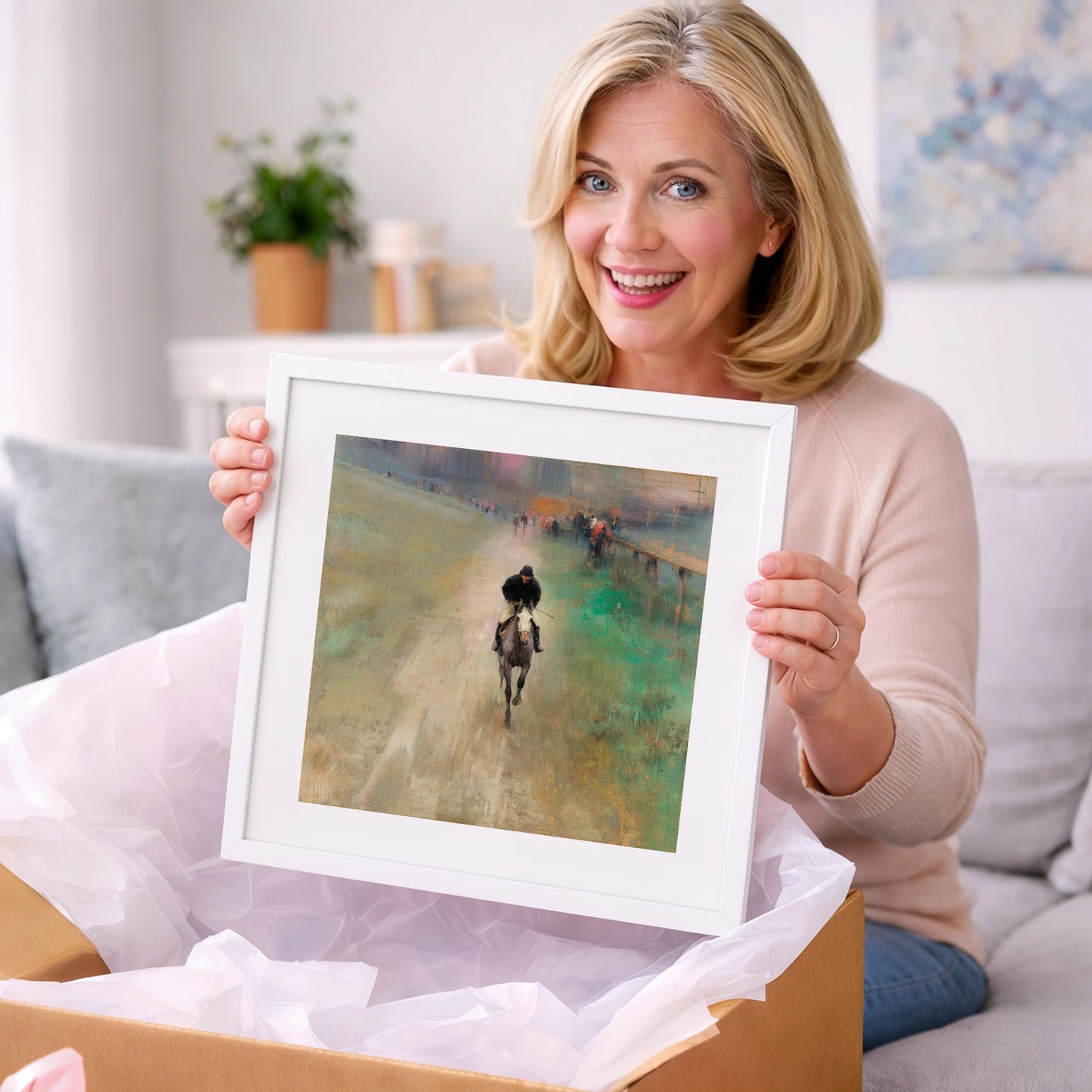 The Track Home - racing horse art gift idea for horse lovers