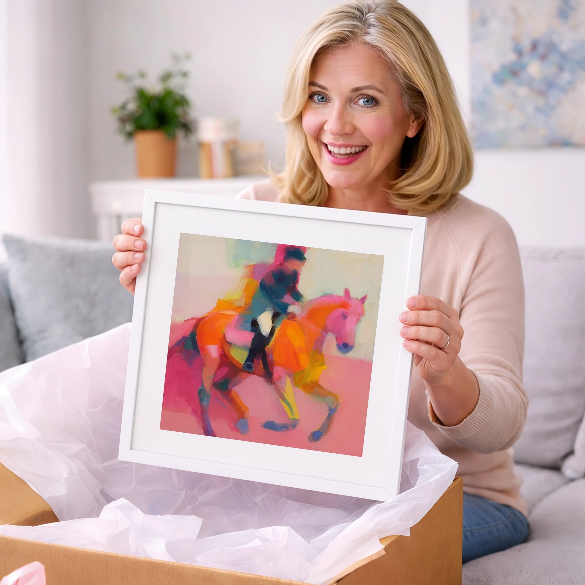 Abstract Dressage Rhythm - dressage horse art gift idea for horse lovers