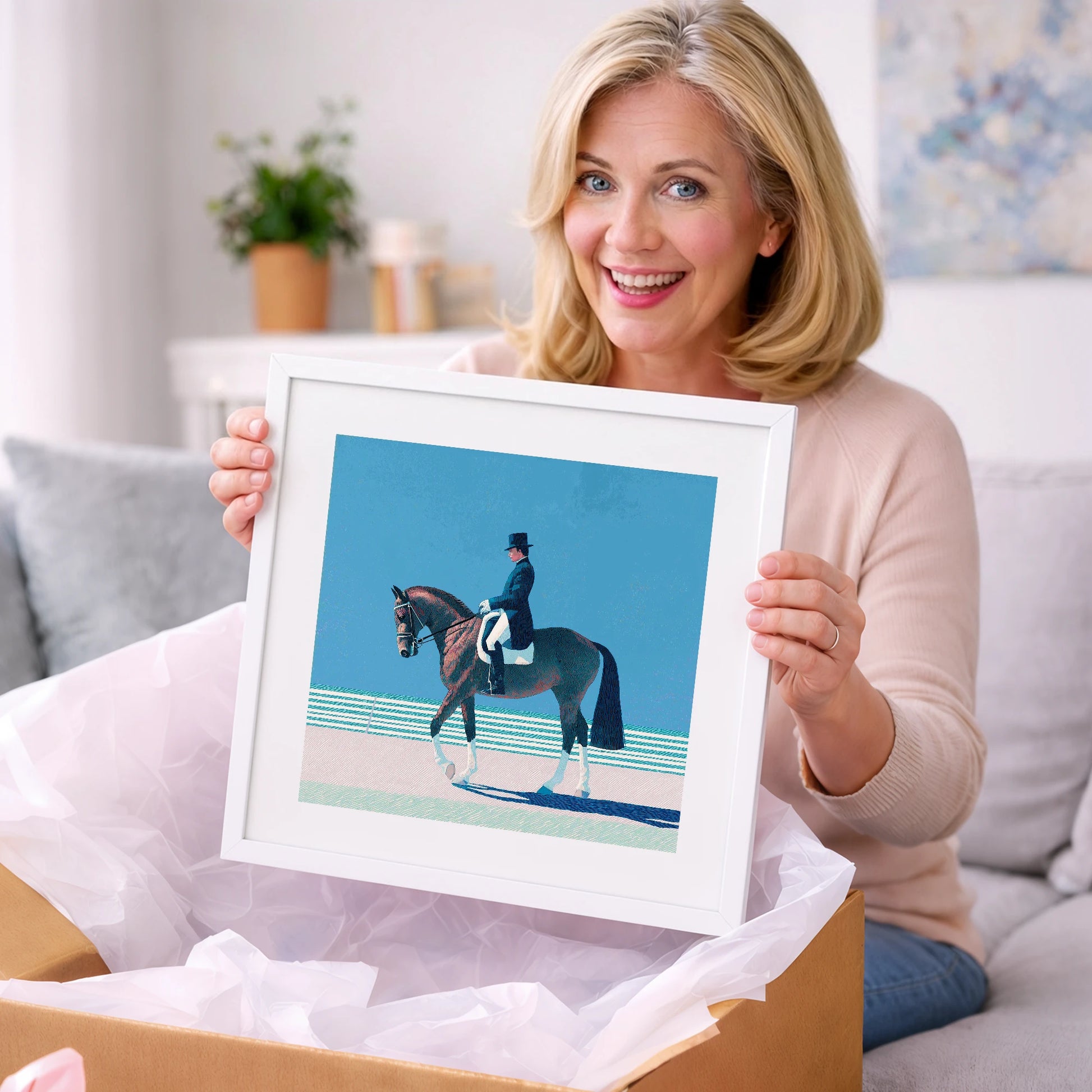 Classical Dressage Elegance - dressage horse art gift idea for horse lovers
