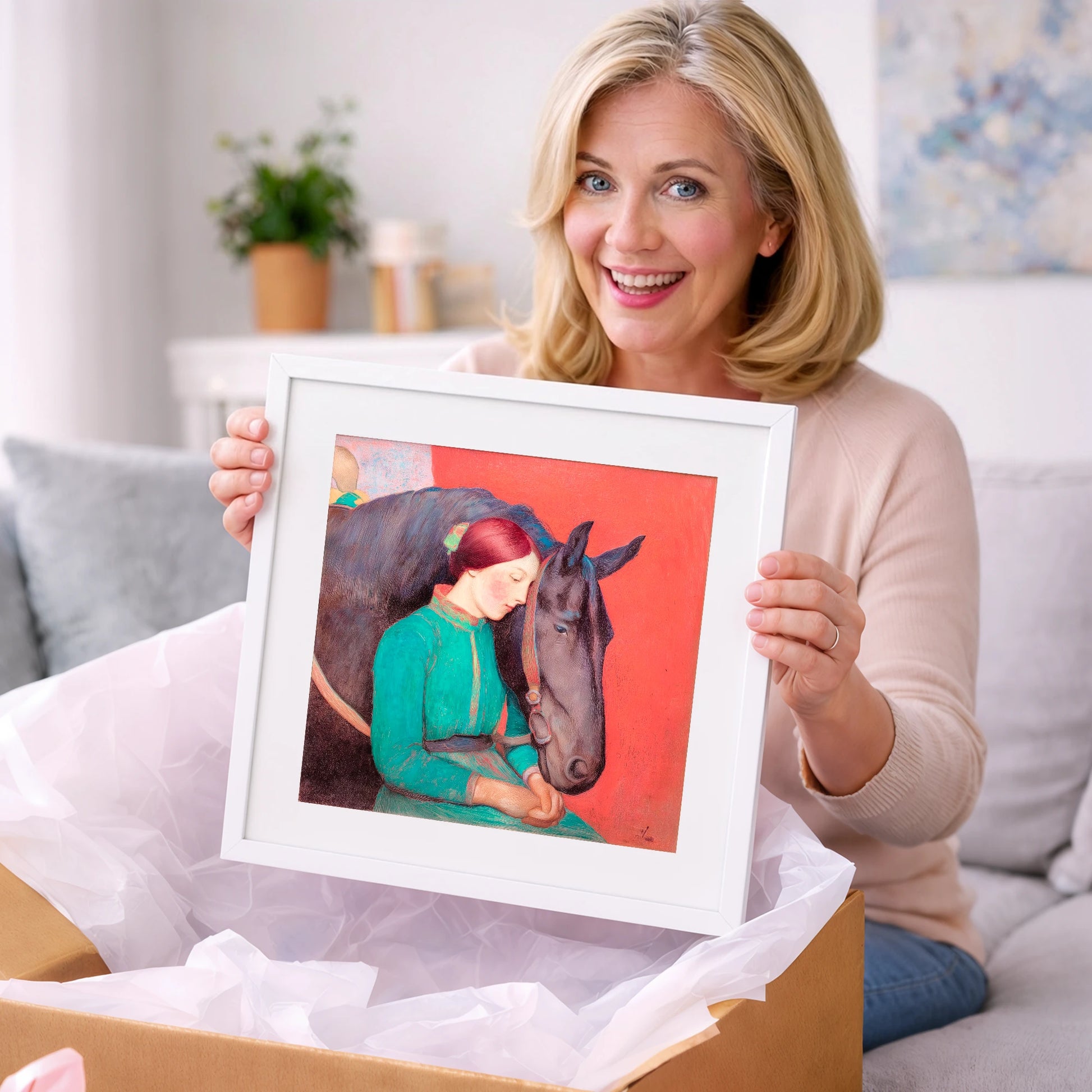 Silent Understanding - horse & rider art gift idea for horse lovers