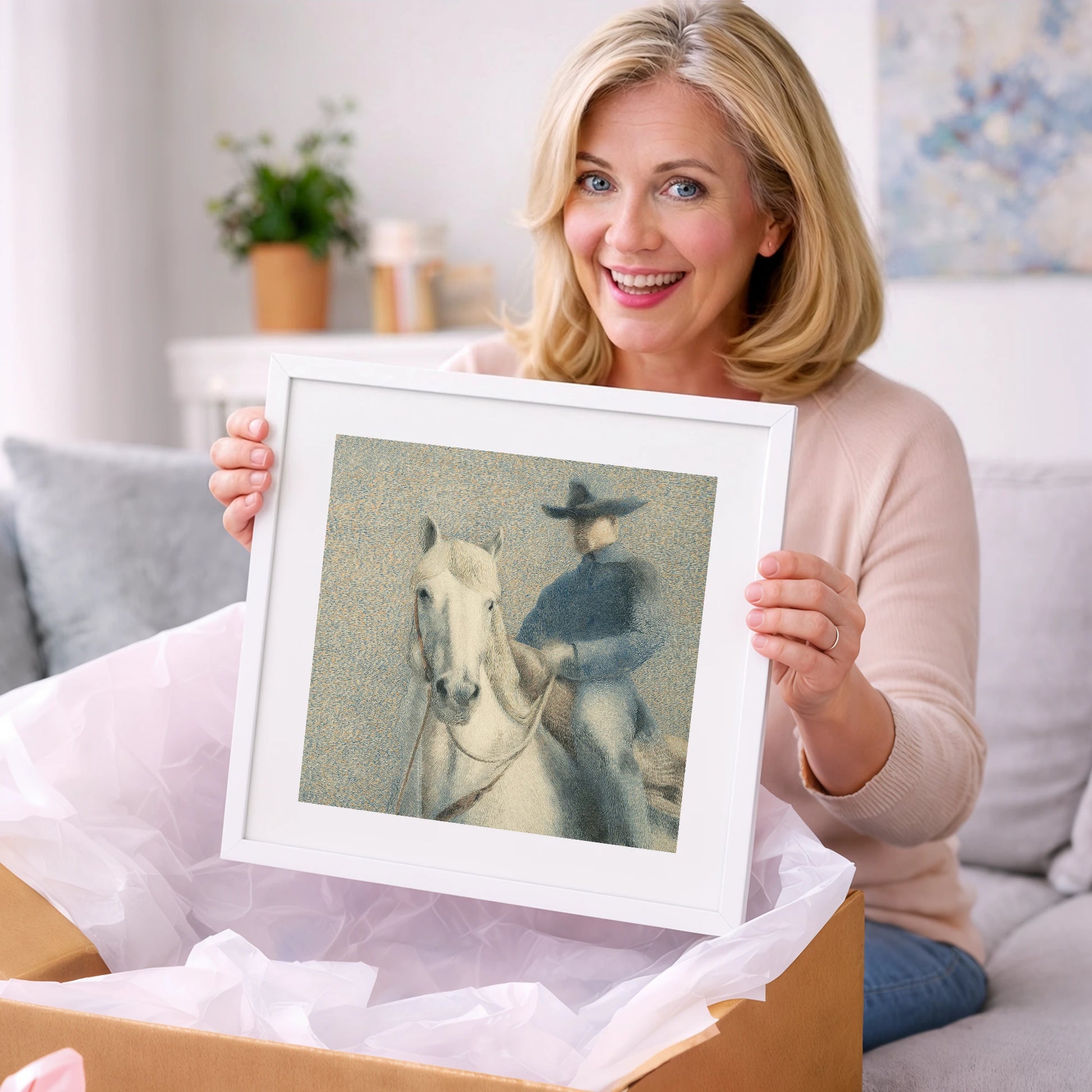 The Quiet Western - western horse art gift idea for horse lovers