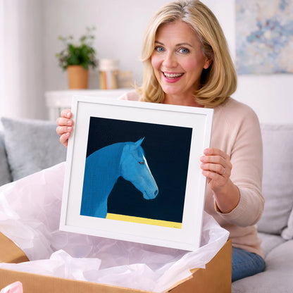 Azure Equine Profile - horse breed art gift idea for horse lovers