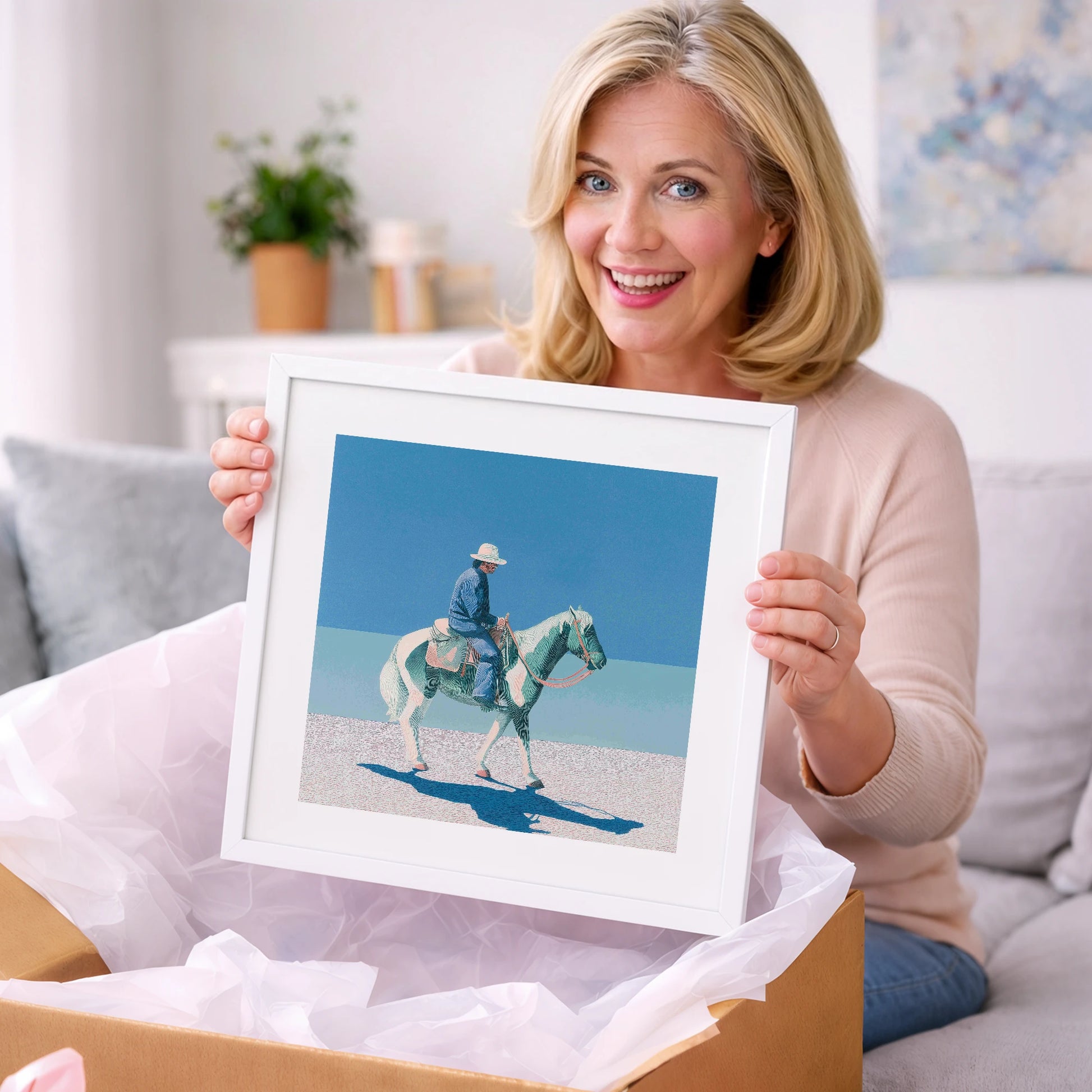 The Vast Horizon - western horse art gift idea for horse lovers