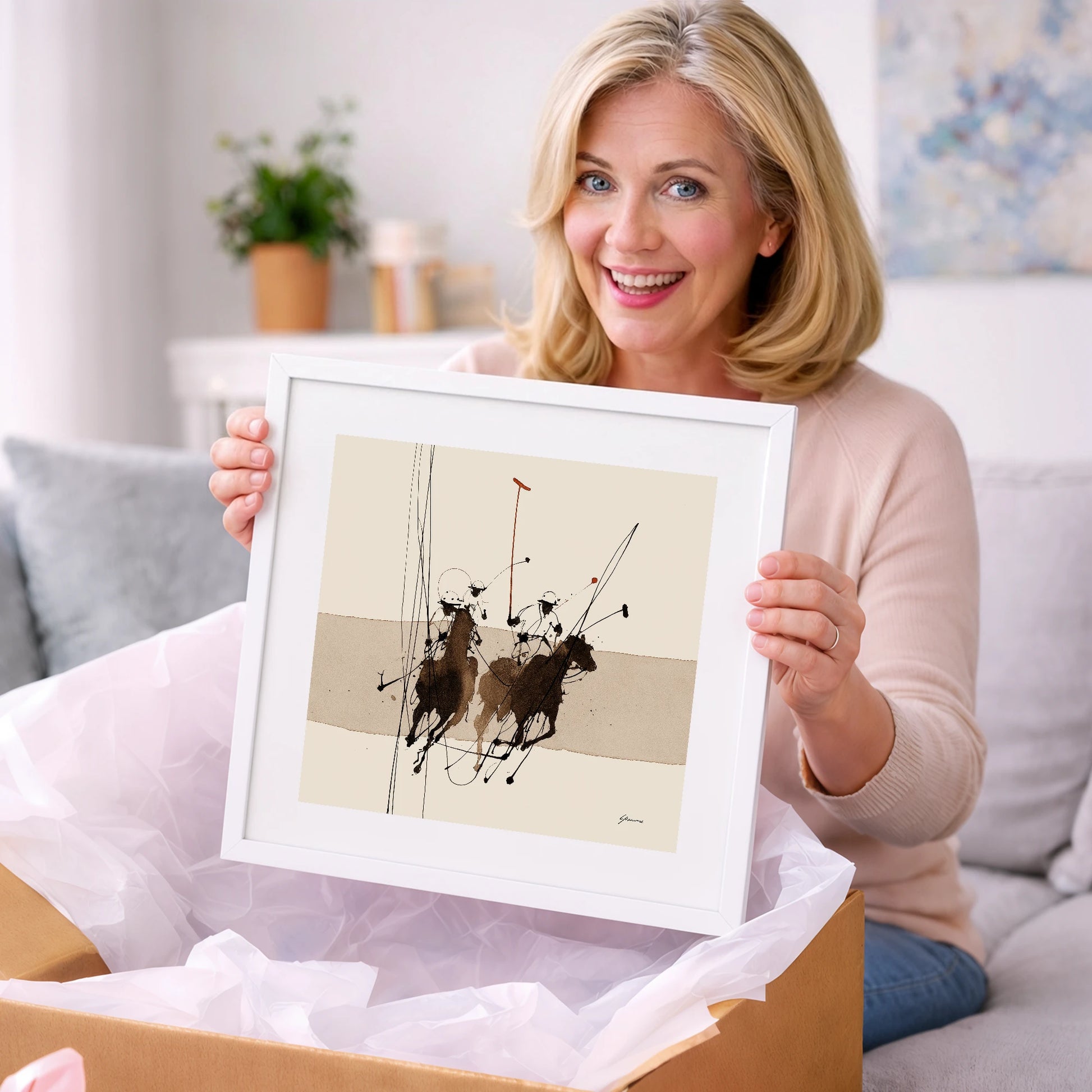 Polo in Motion - polo horse art gift idea for horse lovers