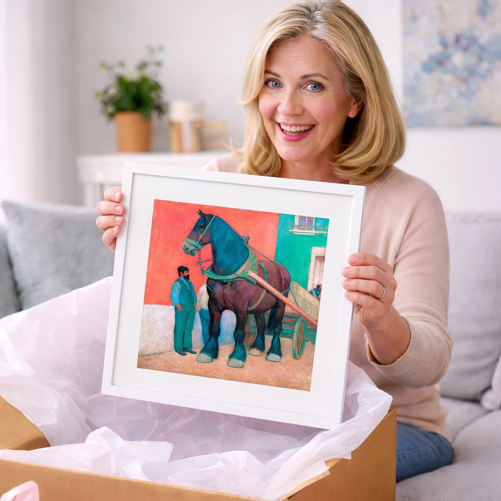 Strength and Stillness - working horse art gift idea for horse lovers