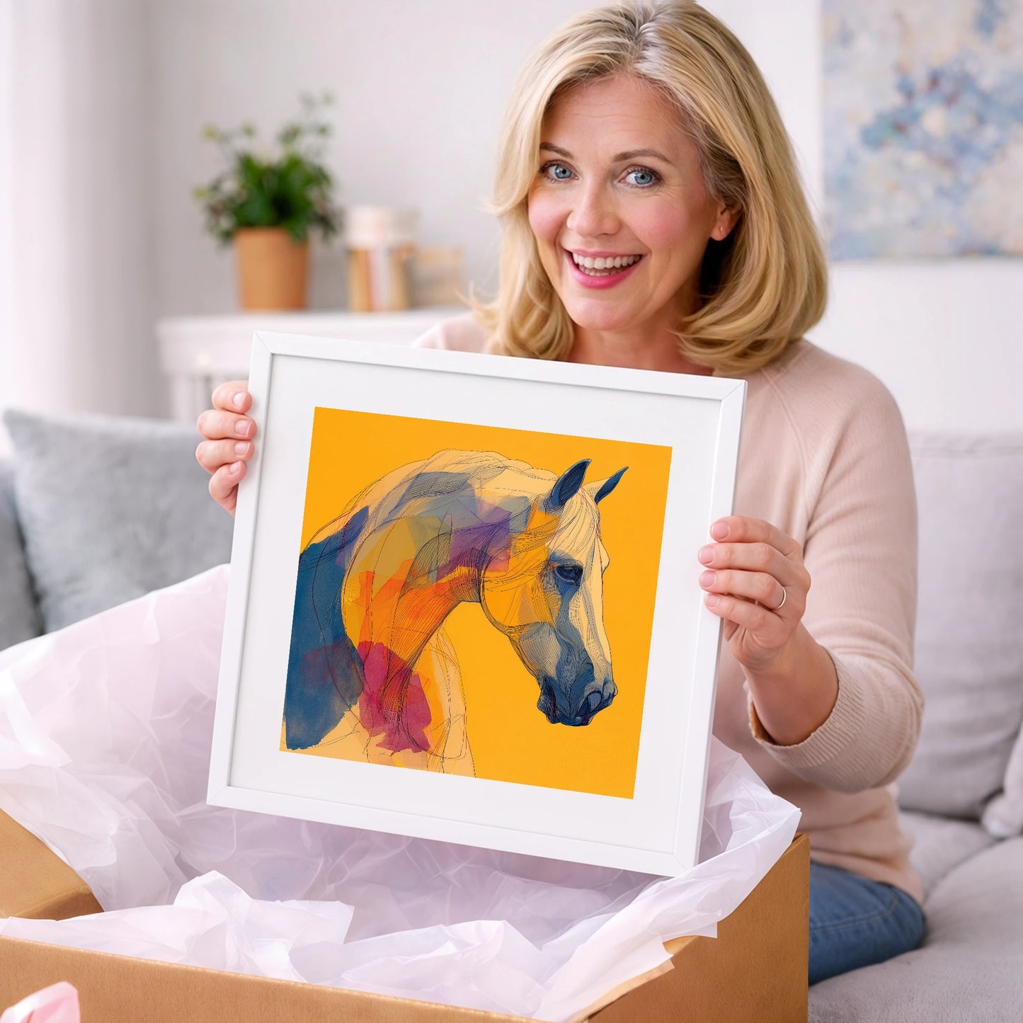 Golden Equine Spirit - horse breed art gift idea for horse lovers