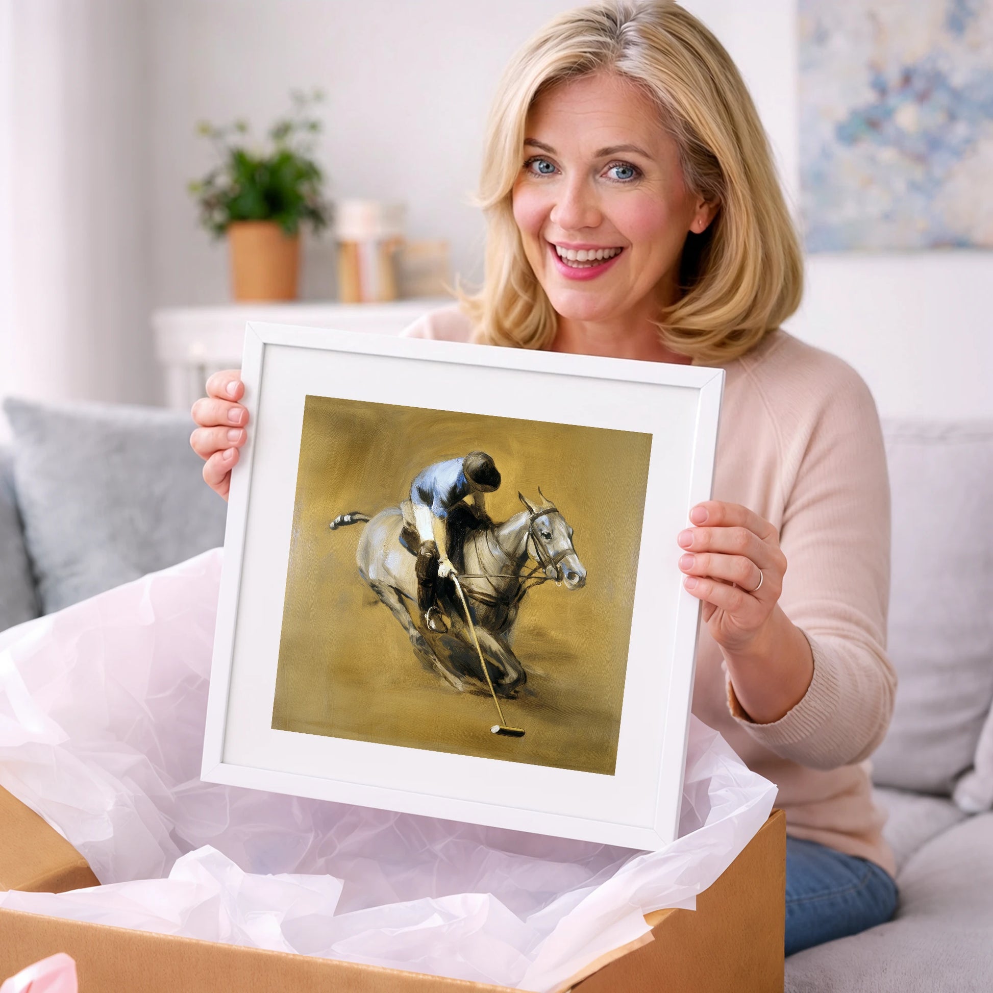 The Decisive Swing - polo horse art gift idea for horse lovers