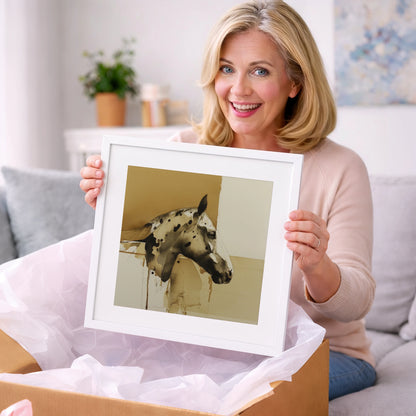 Spotted Sepia Study - horse breed art gift idea for horse lovers