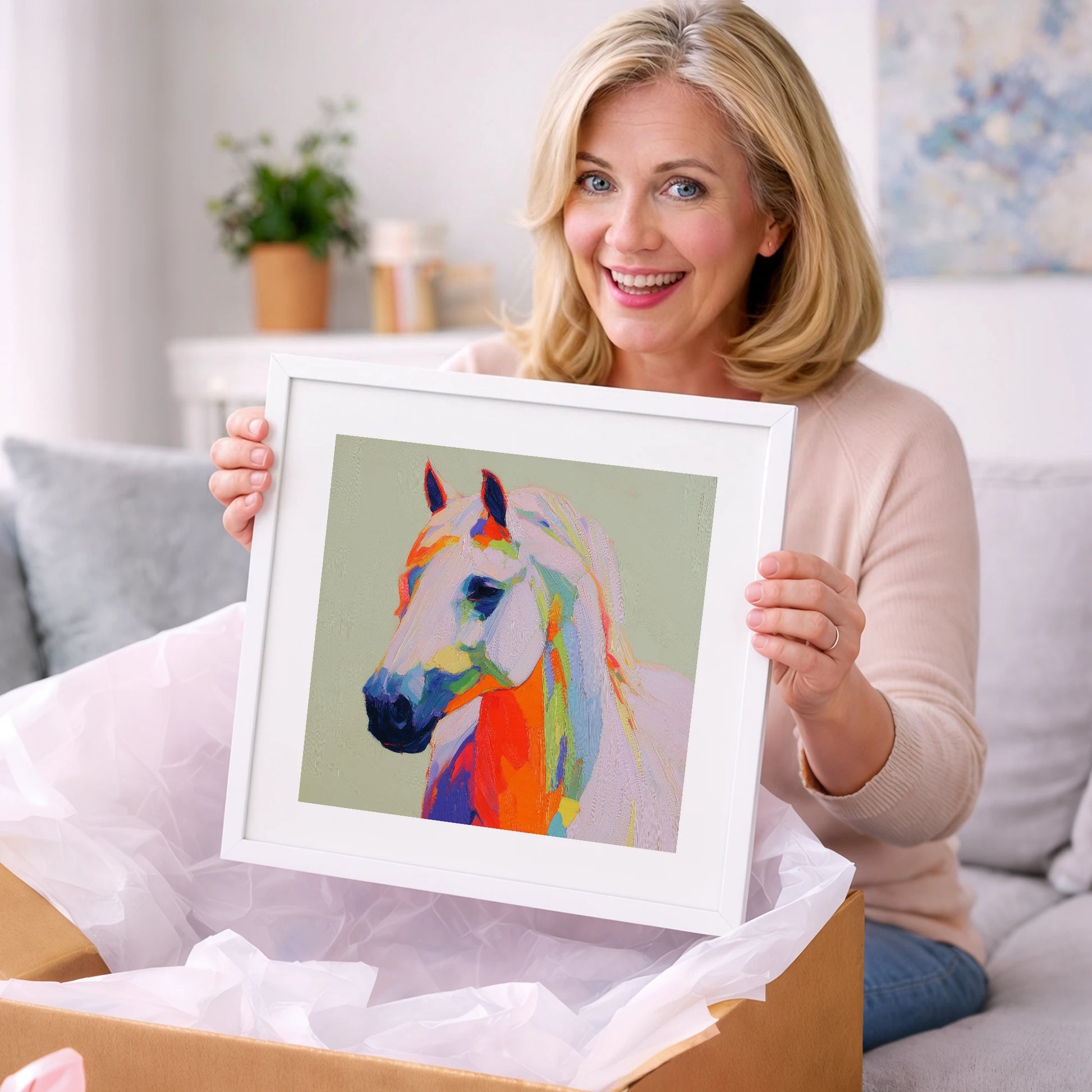 Vivid Equine Profile - horse breed art gift idea for horse lovers