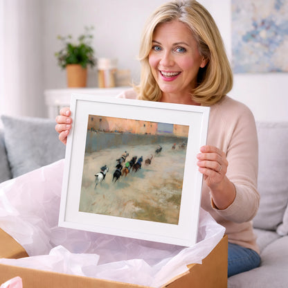 The Thundering Pack - polo horse art gift idea for horse lovers