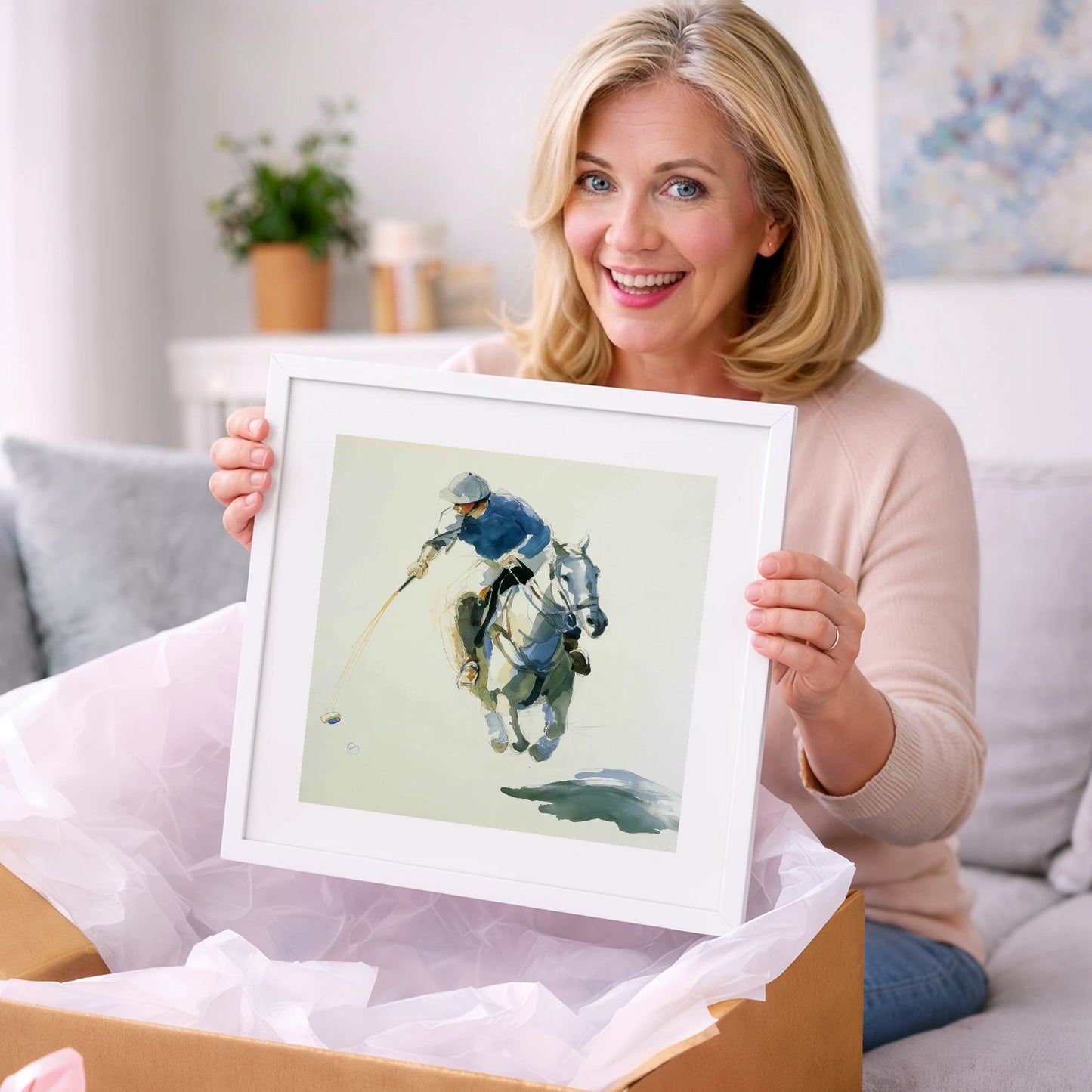 The Decisive Downward Swing - polo horse art gift idea for horse lovers