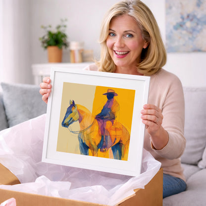 Vivid Western Contours - western horse art gift idea for horse lovers