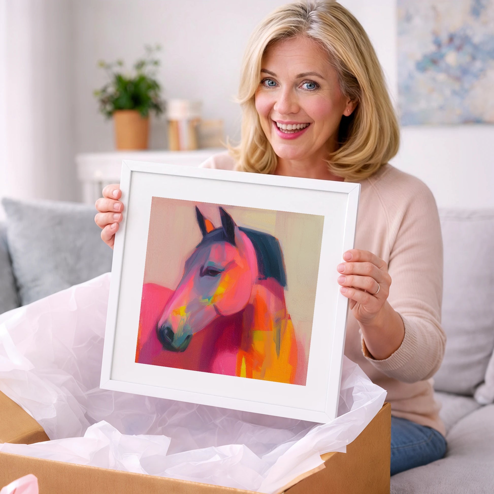 Painted Passion - horse portrait art gift idea for horse lovers