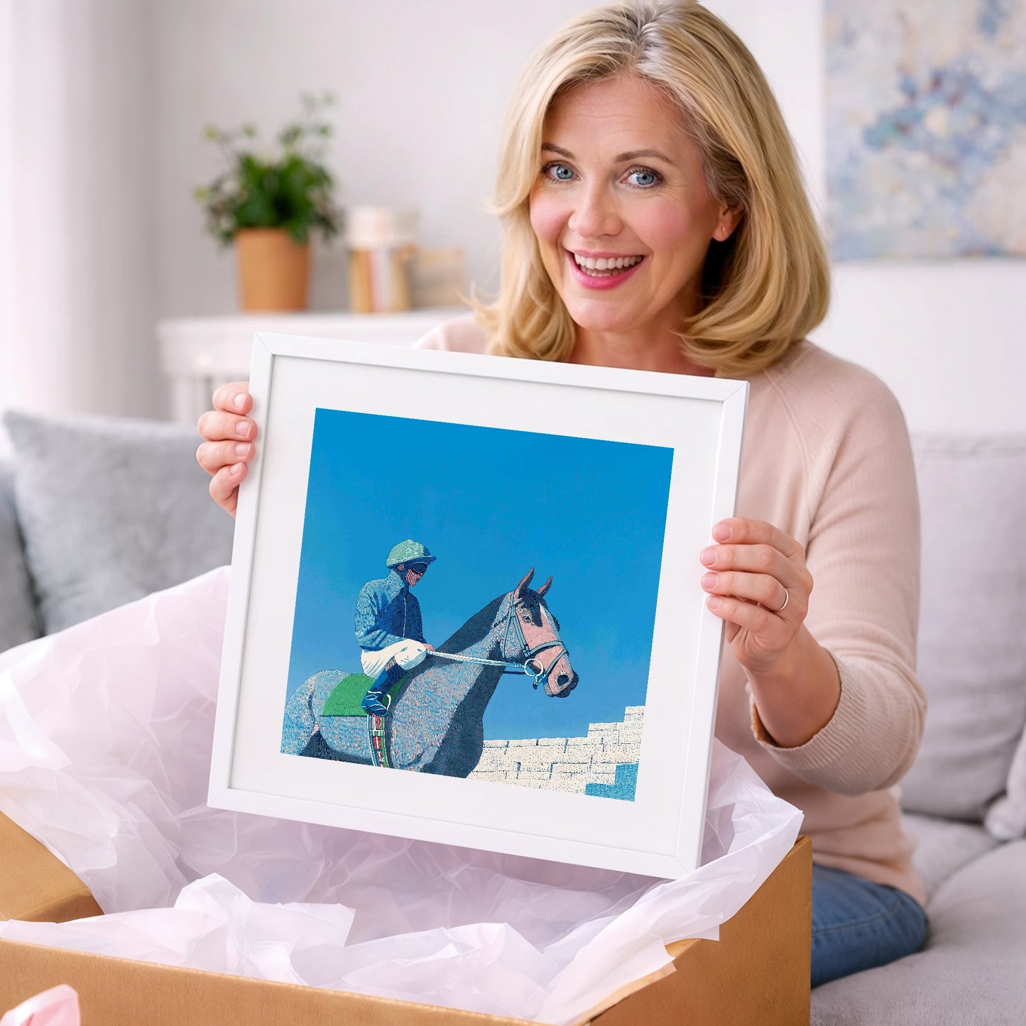 Quiet Anticipation - racing horse art gift idea for horse lovers