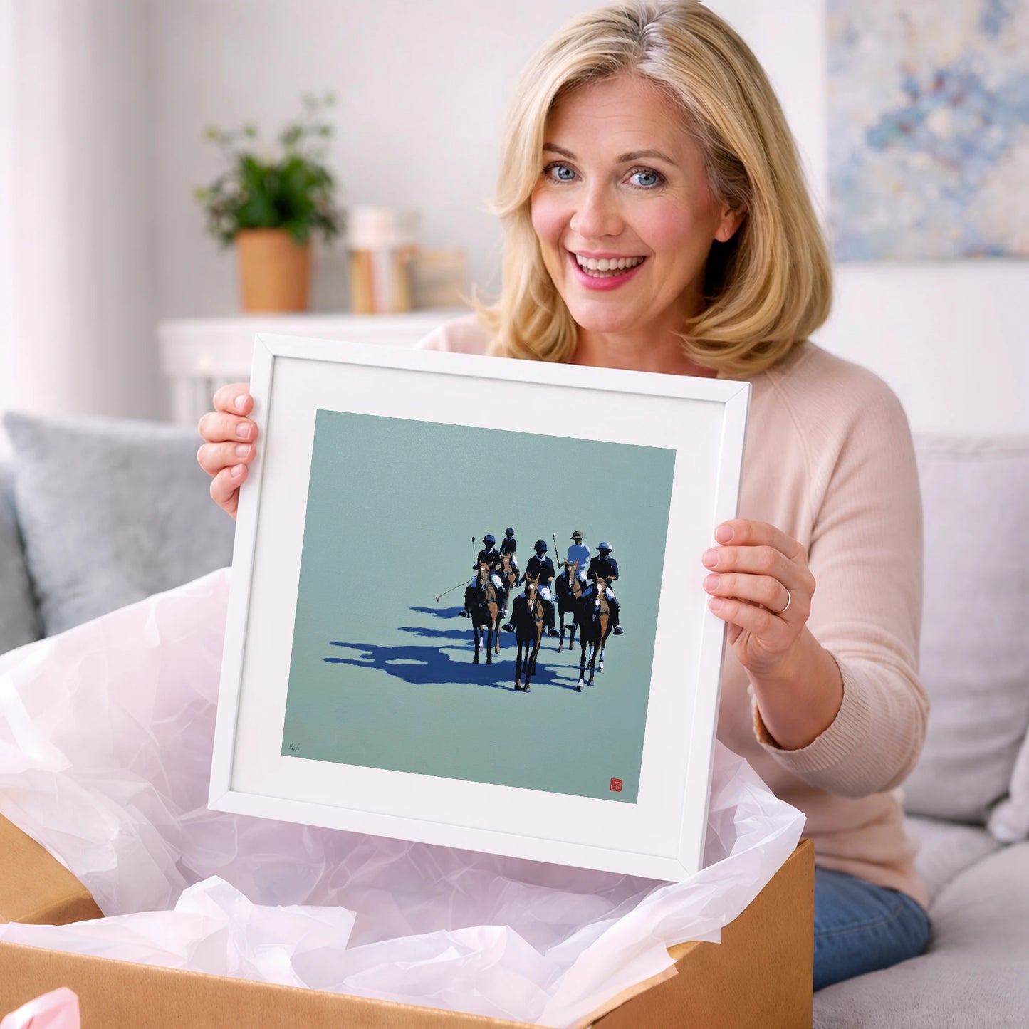 The Polo Approach - polo horse art gift idea for horse lovers