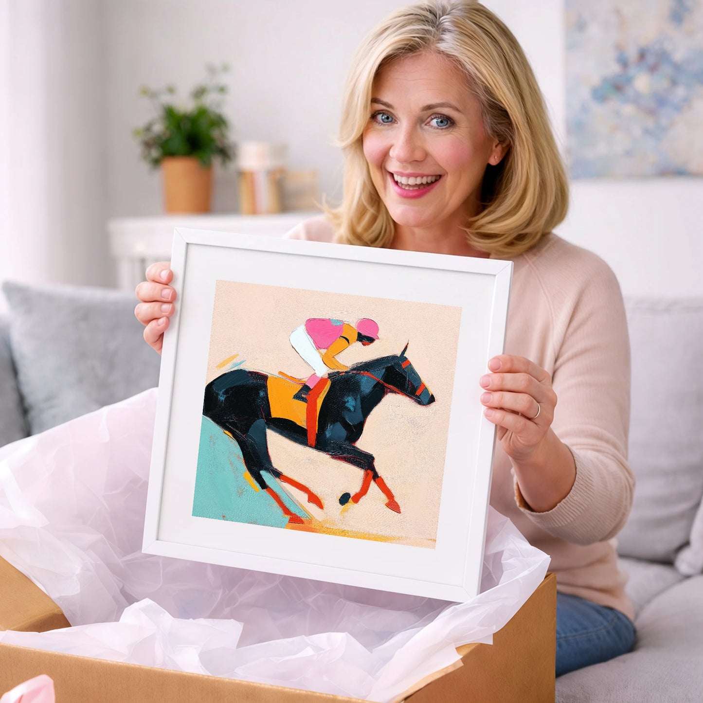 Vivid Racing Spirit - racing horse art gift idea for horse lovers