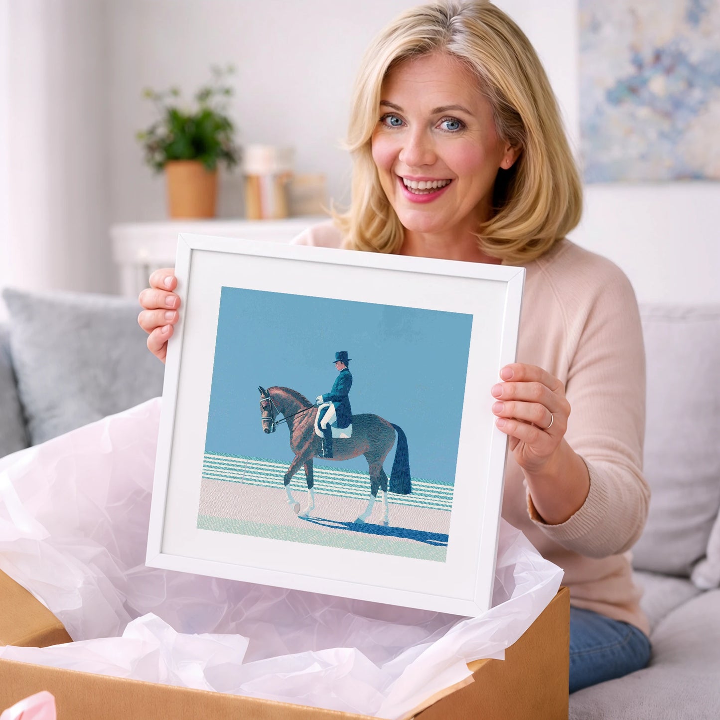 Classical Dressage Elegance - dressage horse art gift idea for horse lovers