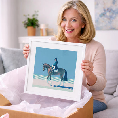 Classical Dressage Elegance - dressage horse art gift idea for horse lovers