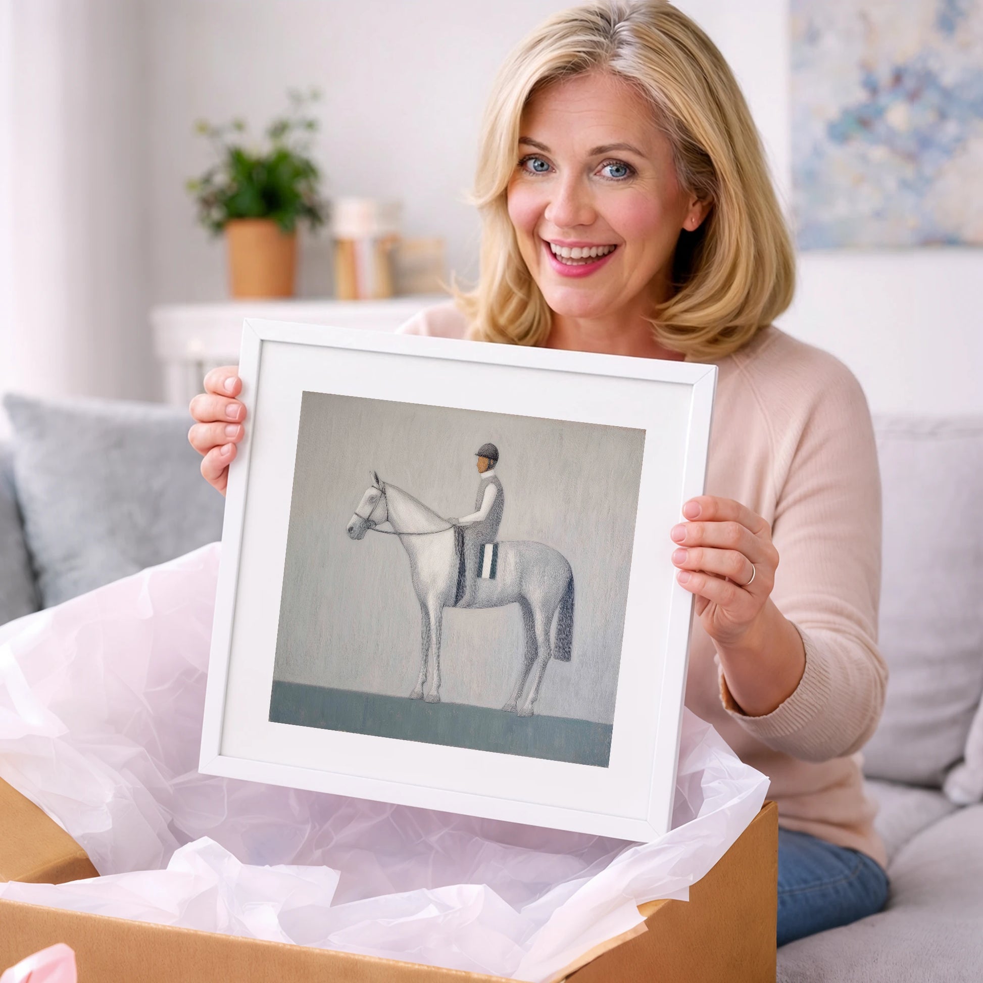 Serenity Before the Start - racing horse art gift idea for horse lovers
