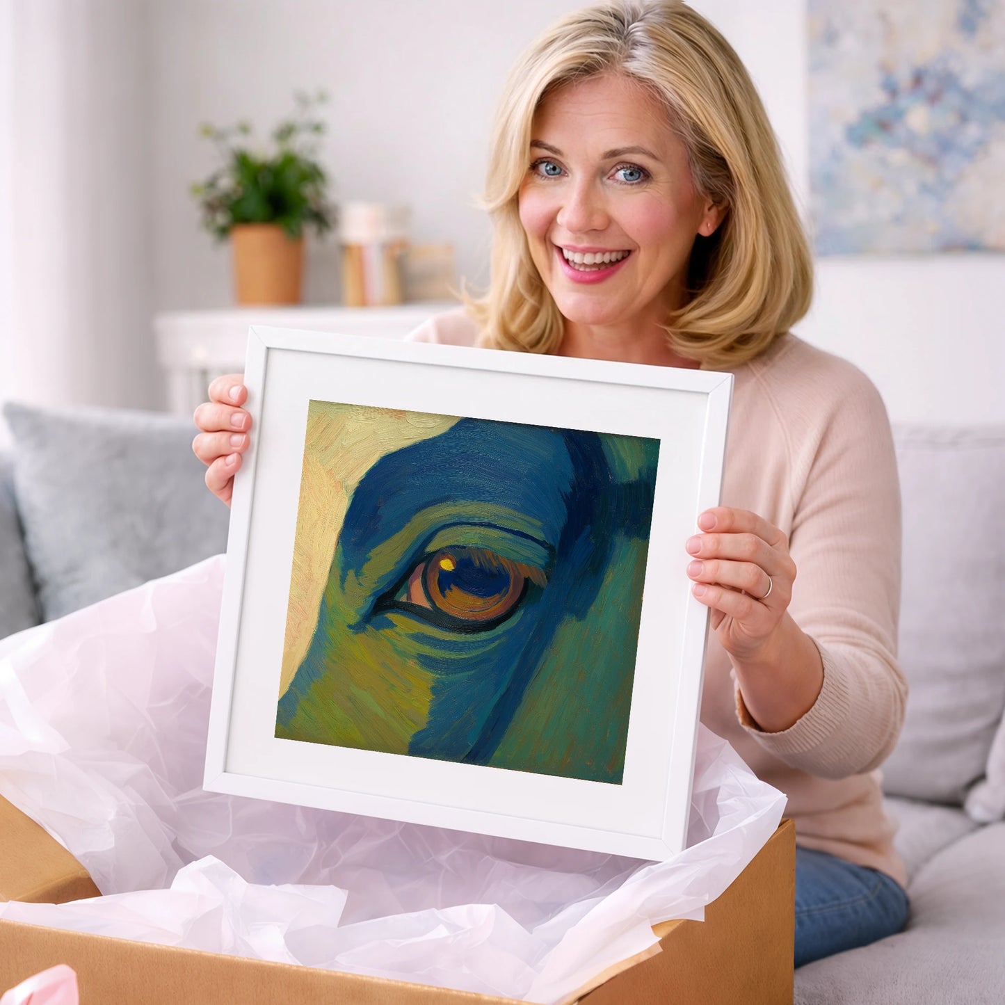 Cobalt Vision - horse portrait art gift idea for horse lovers
