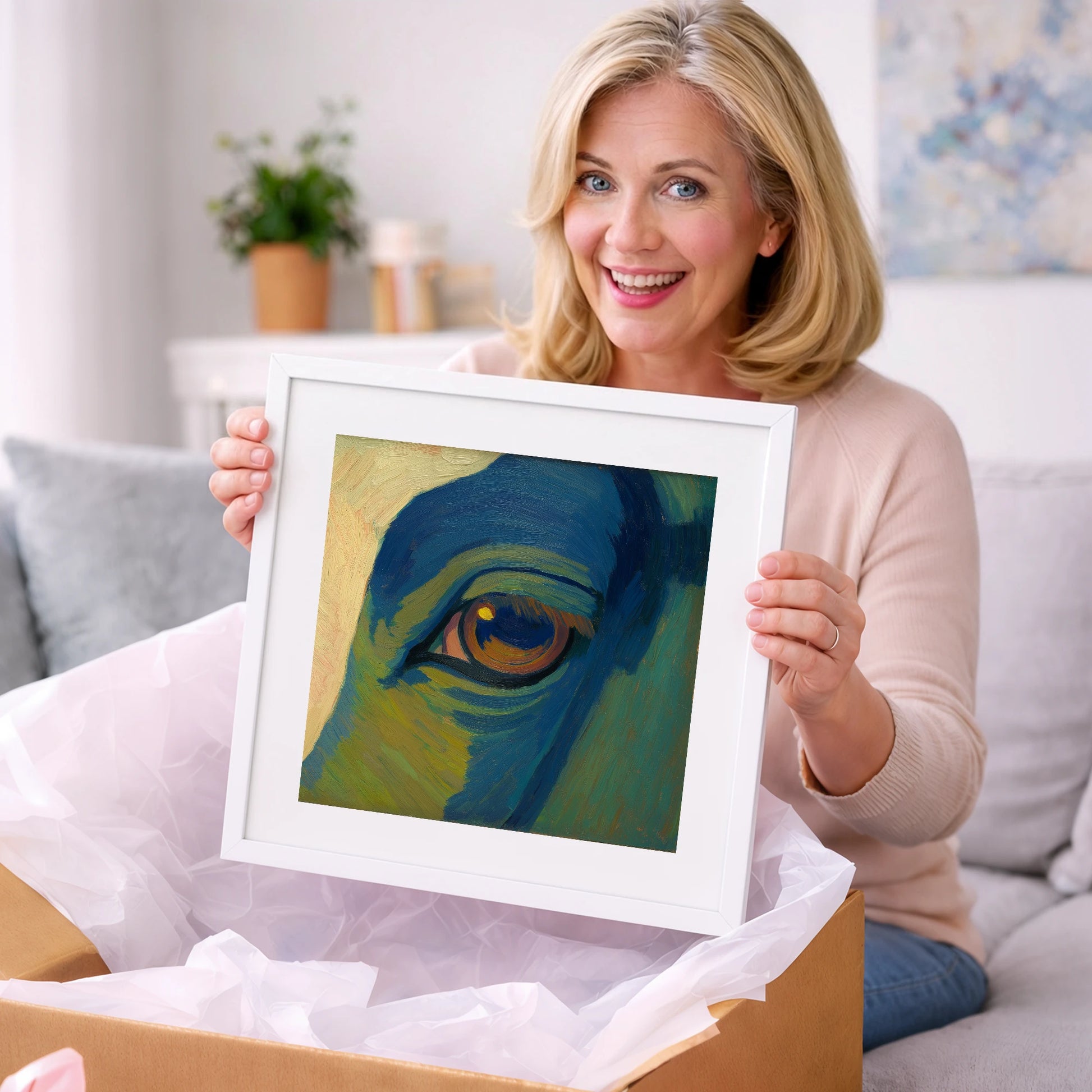 Cobalt Vision - horse portrait art gift idea for horse lovers