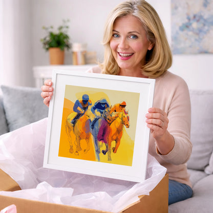 The Final Furlong - racing horse art gift idea for horse lovers