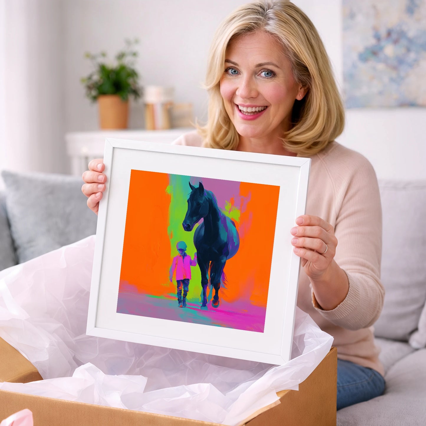 The Brightest Bond - horse & rider art gift idea for horse lovers