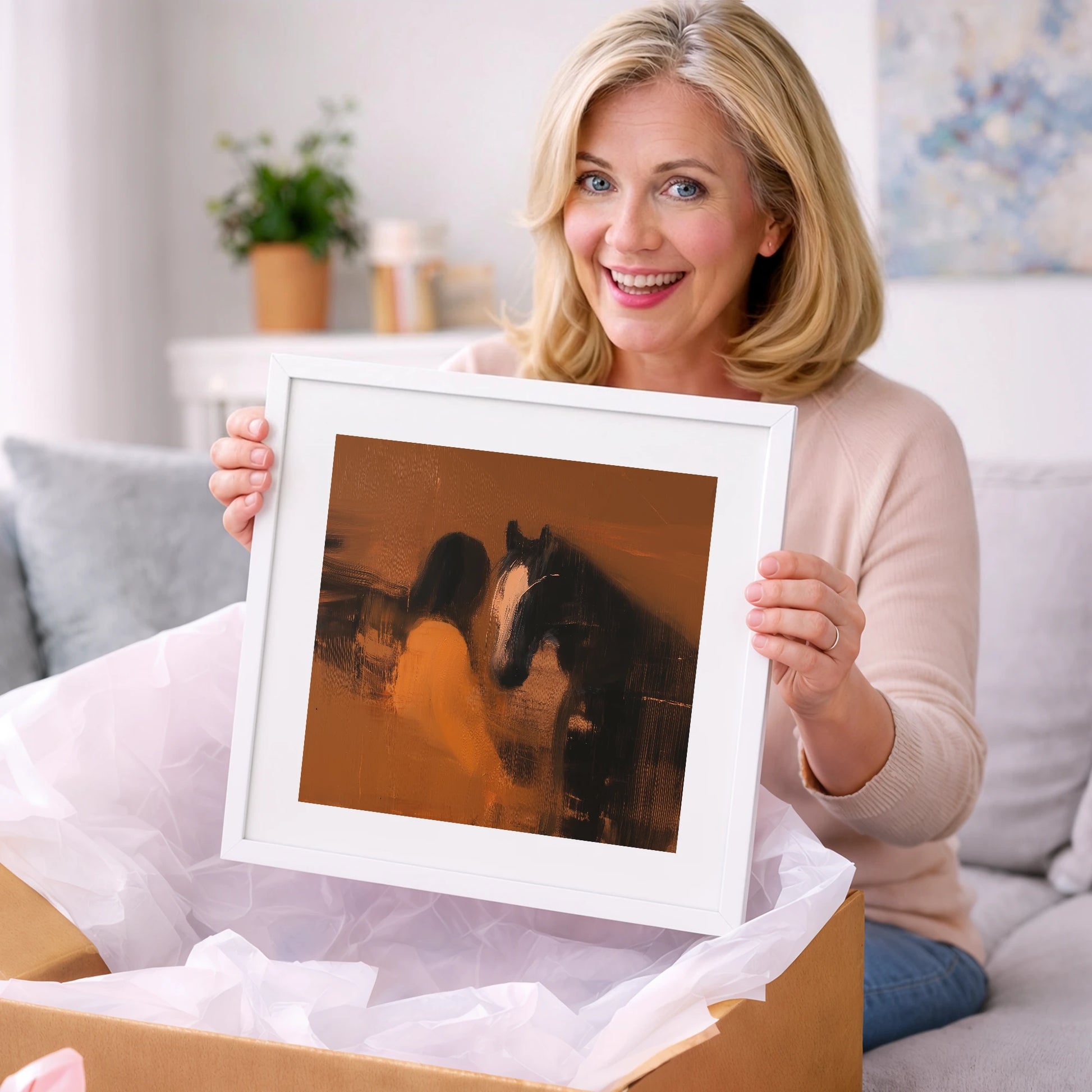 Unspoken Bond - horse & rider art gift idea for horse lovers