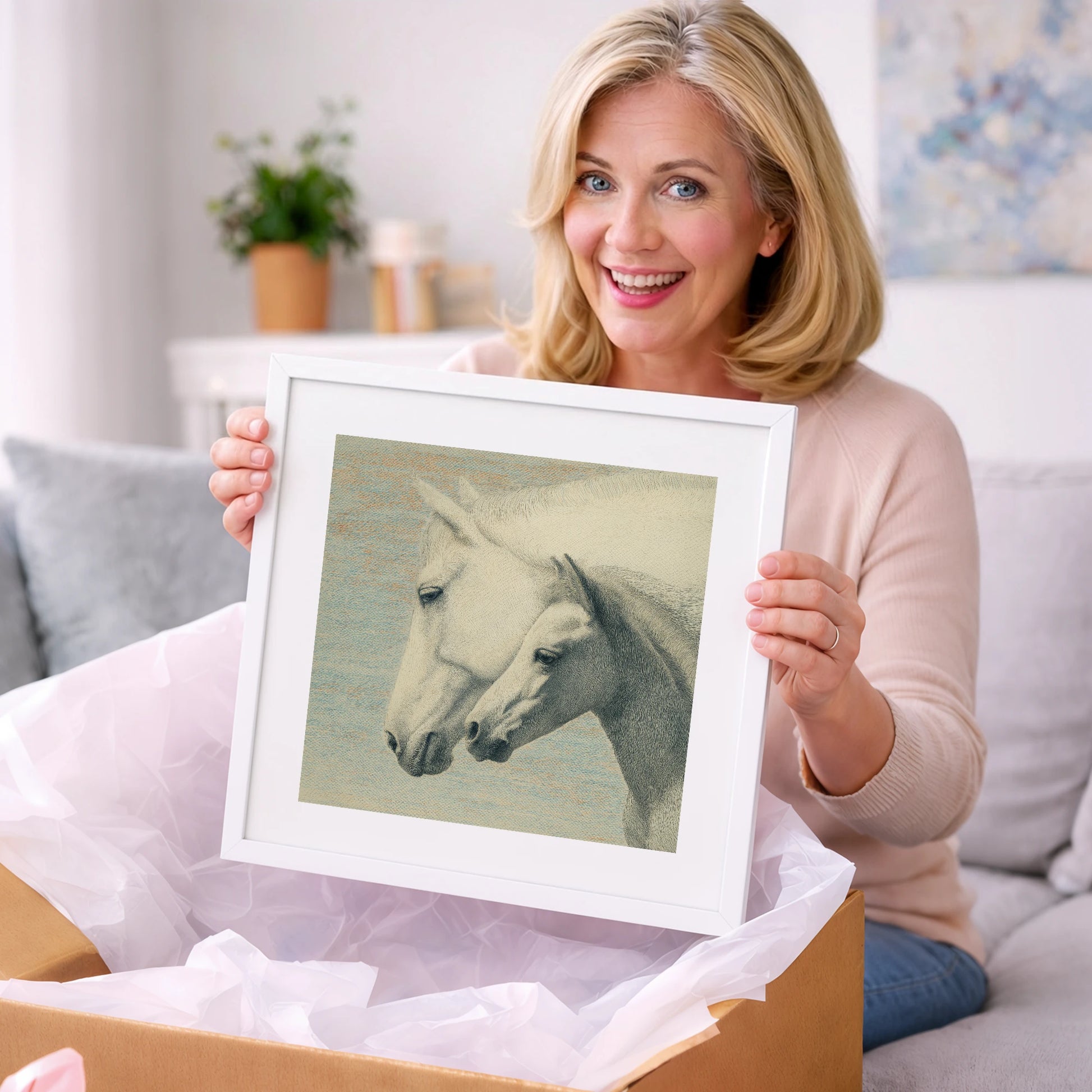 Timeless Companions - mare & foal art gift idea for horse lovers