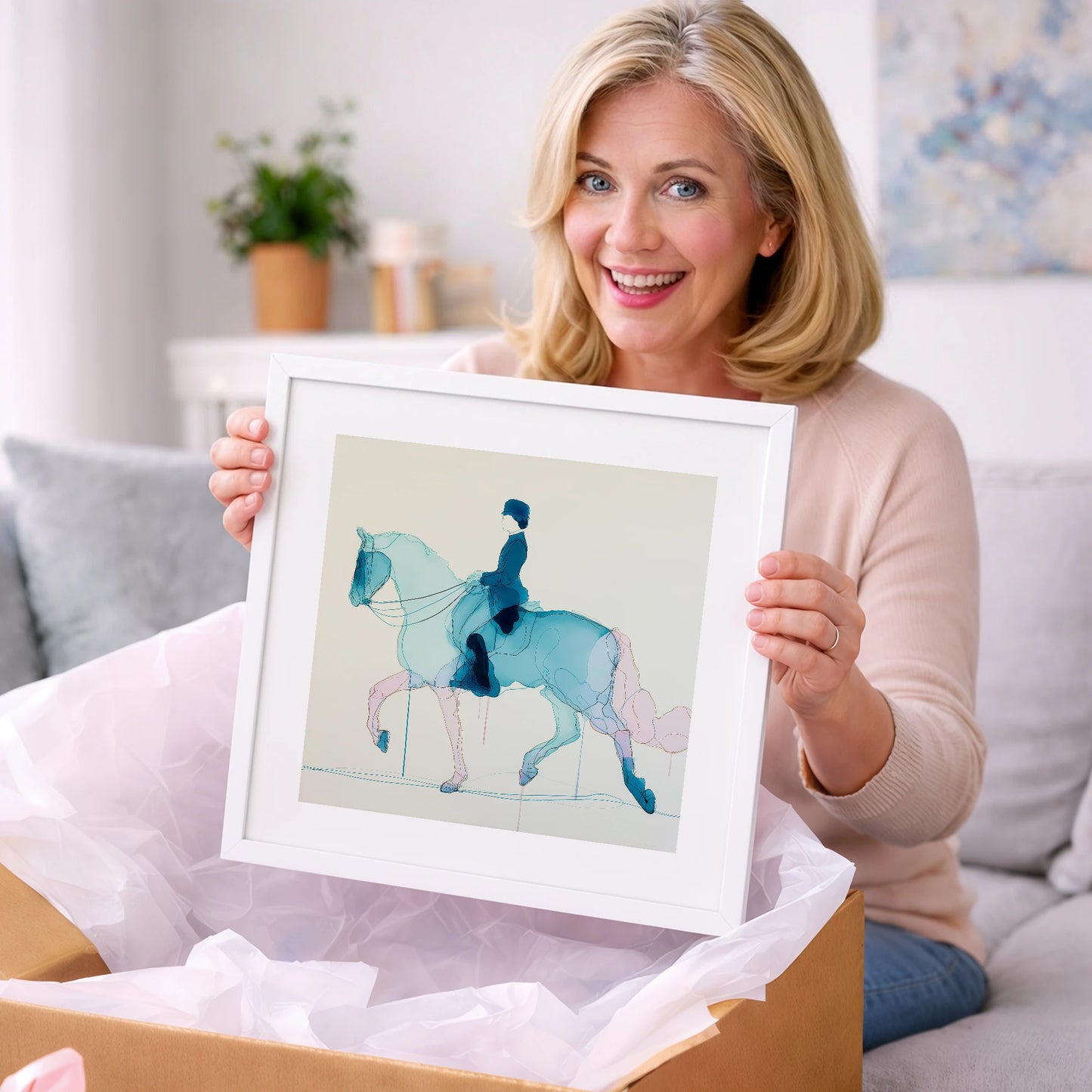 Fluid Dressage Grace - dressage horse art gift idea for horse lovers