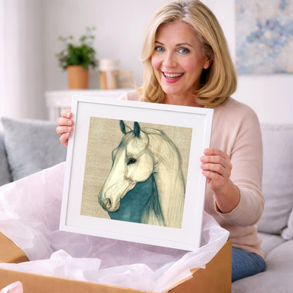 Serene Profile Sketch - horse portrait art gift idea for horse lovers