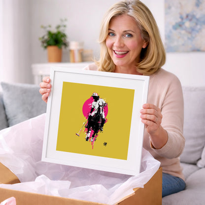 The Vibrant Chukka - polo horse art gift idea for horse lovers