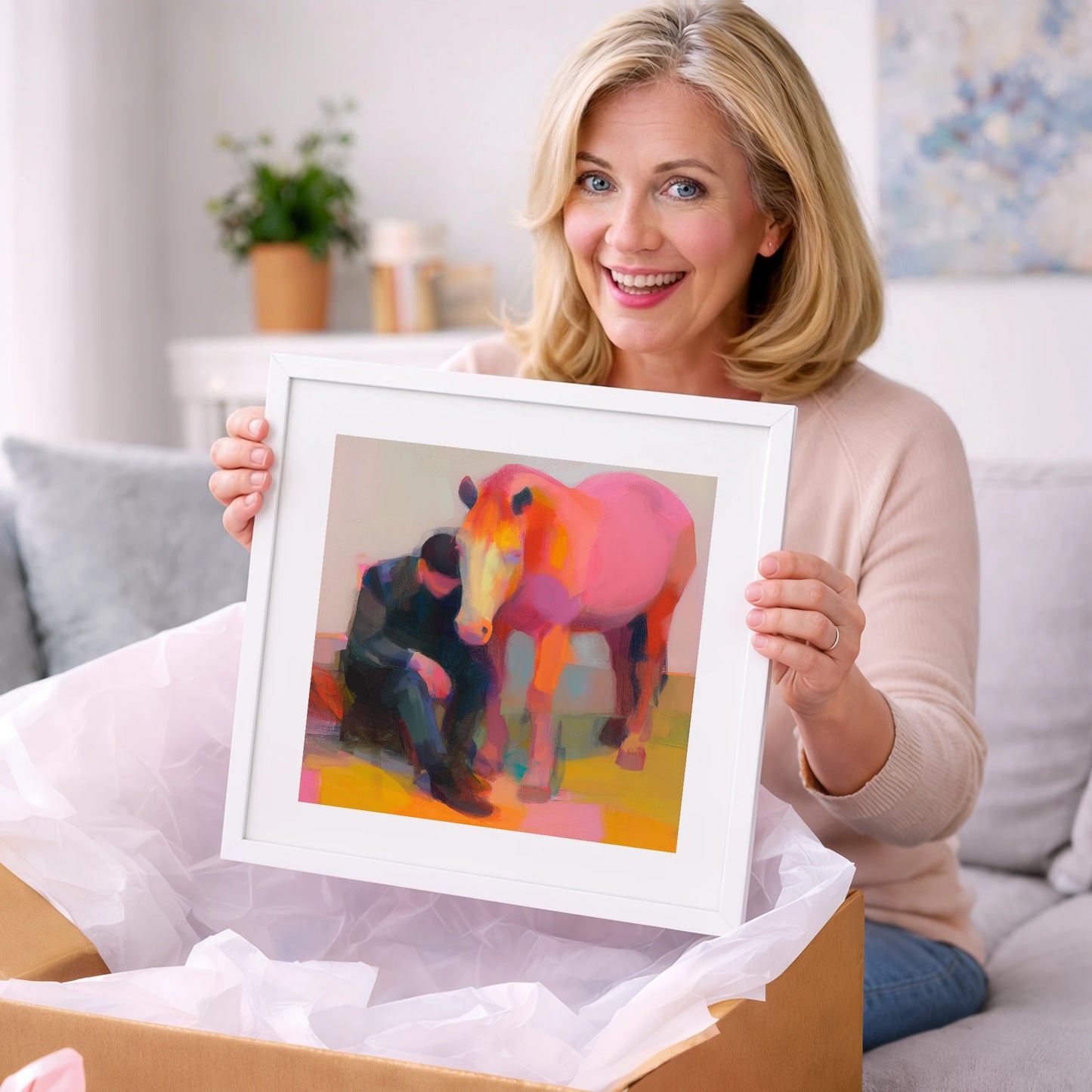 Radiant Solace - horse & rider art gift idea for horse lovers