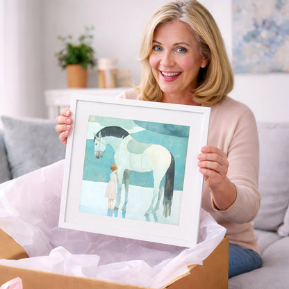 Quiet Trust - horse & rider art gift idea for horse lovers