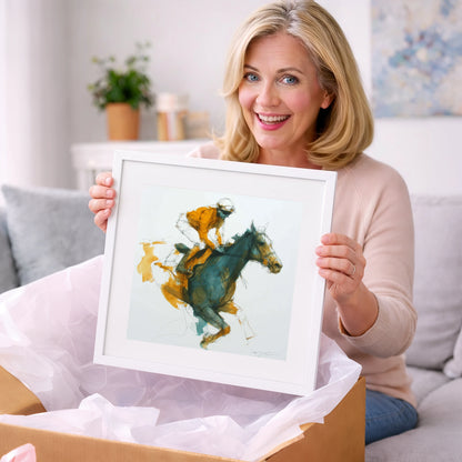 Amber Stride - racing horse art gift idea for horse lovers
