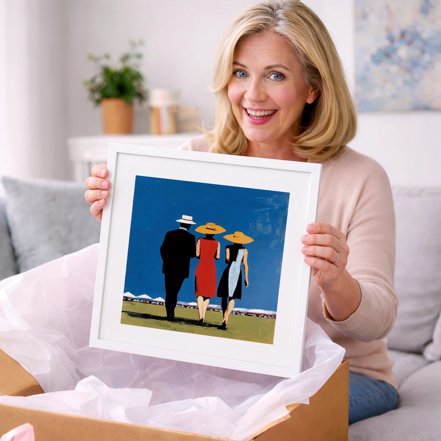 Summer Racing Elegance - racing horse art gift idea for horse lovers