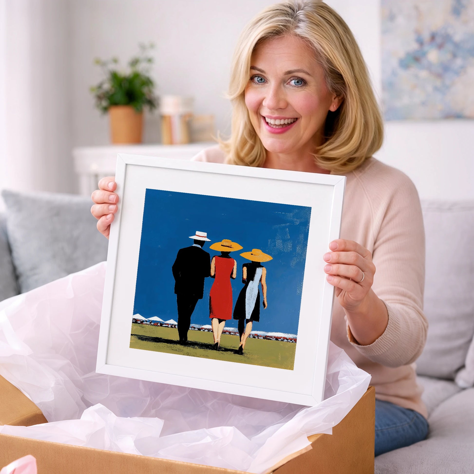 Summer Racing Elegance - racing horse art gift idea for horse lovers