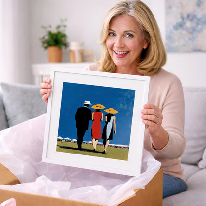 Summer Racing Elegance - racing horse art gift idea for horse lovers