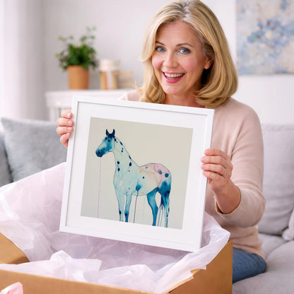 Ethereal Blue Appaloosa - horse breed art gift idea for horse lovers
