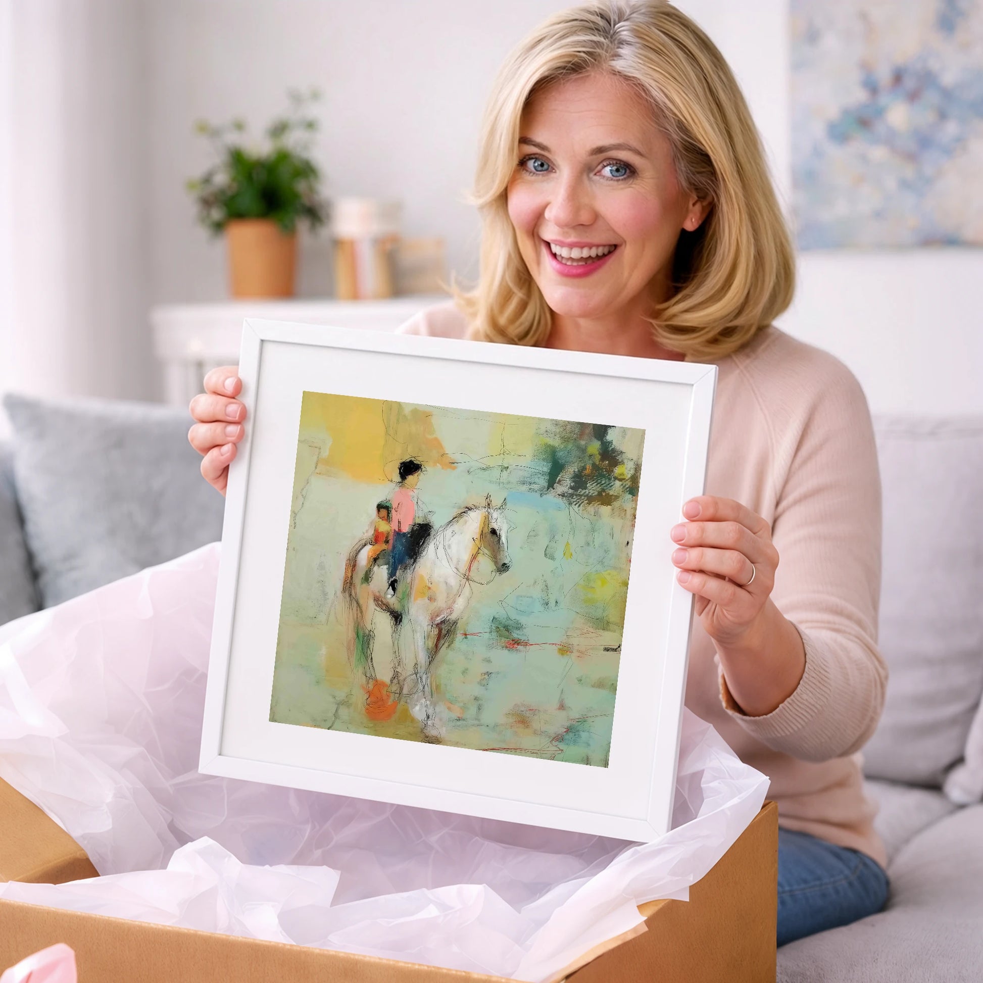 The Shared Ride - horse & rider art gift idea for horse lovers