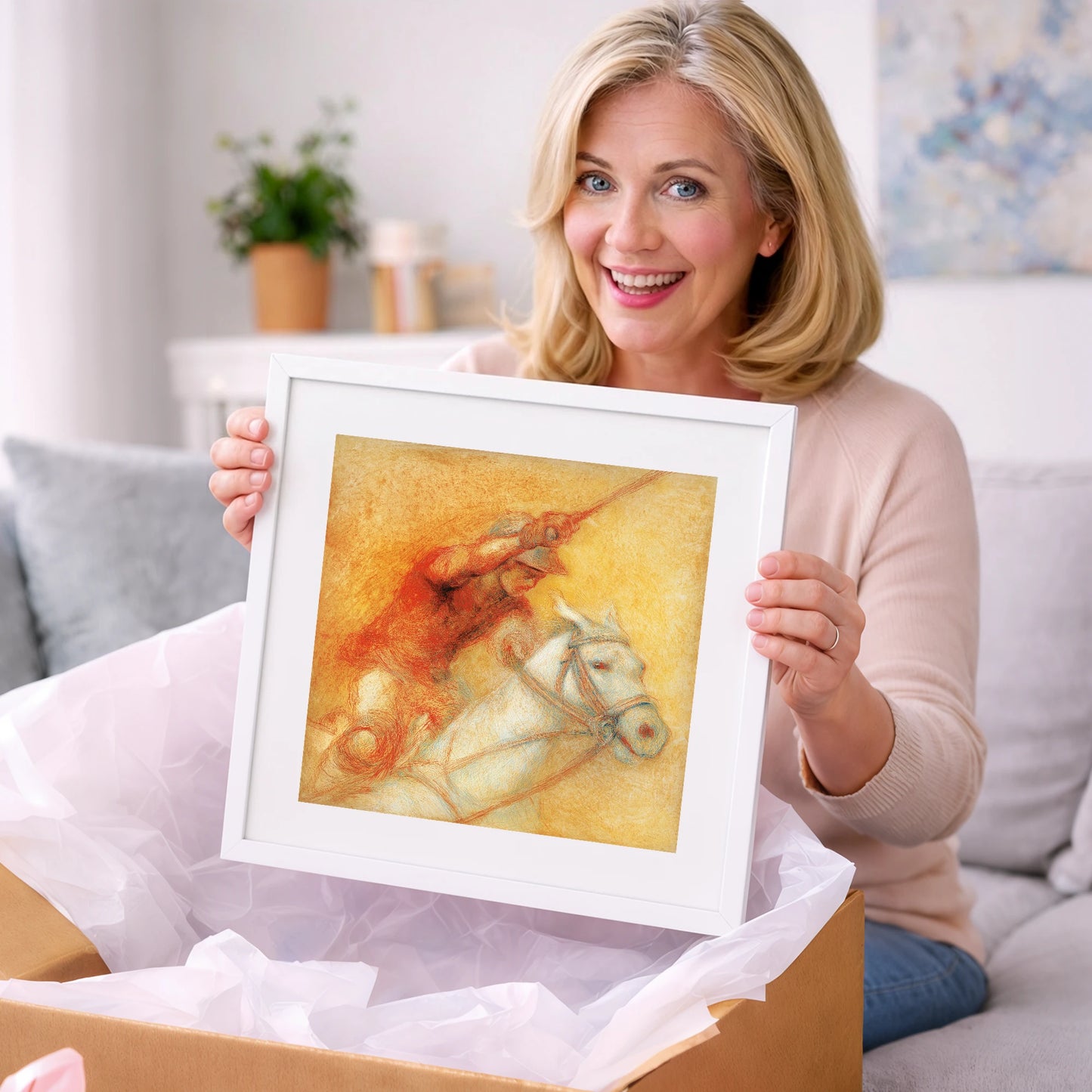 Heat of the Chukka - polo horse art gift idea for horse lovers