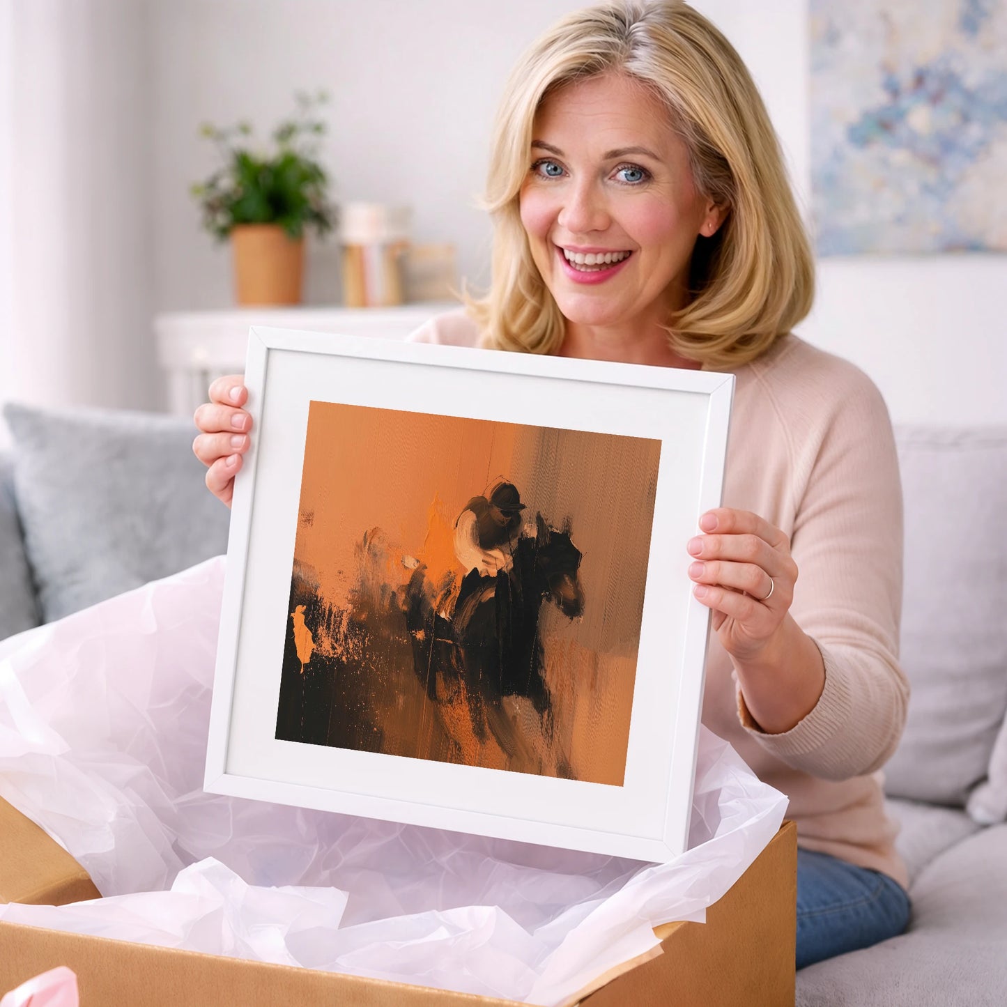 Amber Stride - racing horse art gift idea for horse lovers