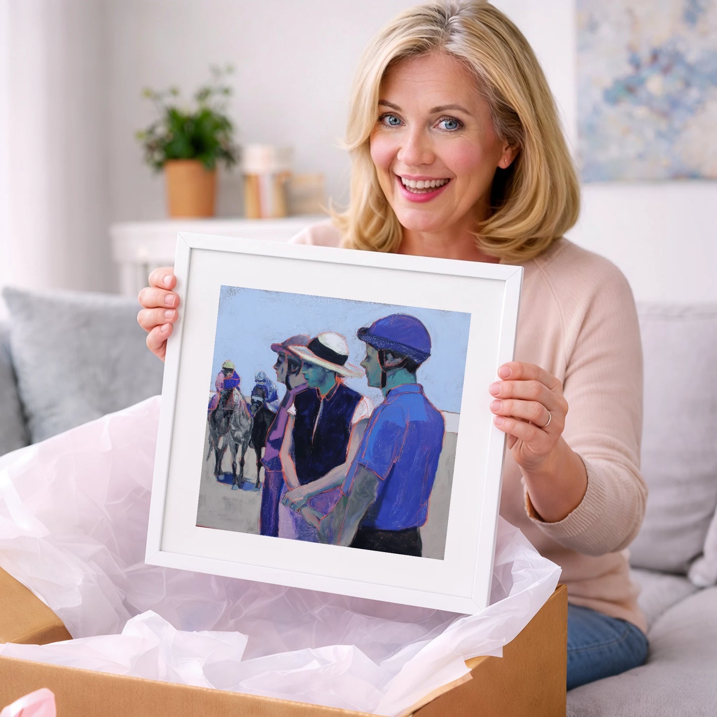 The Paddock Watch - racing horse art gift idea for horse lovers