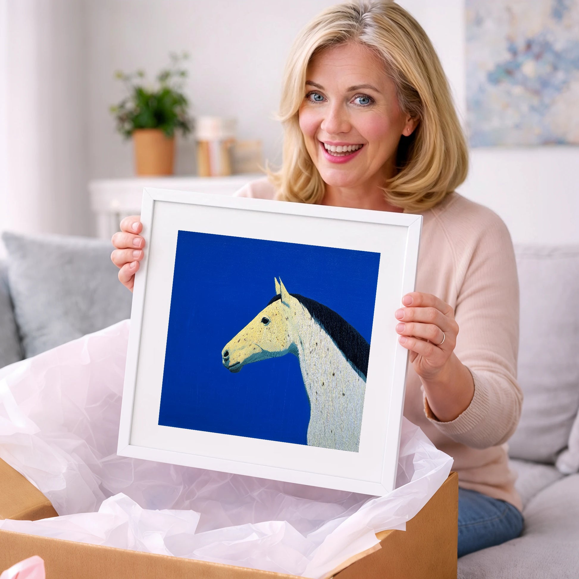 The Azure Profile - horse breed art gift idea for horse lovers