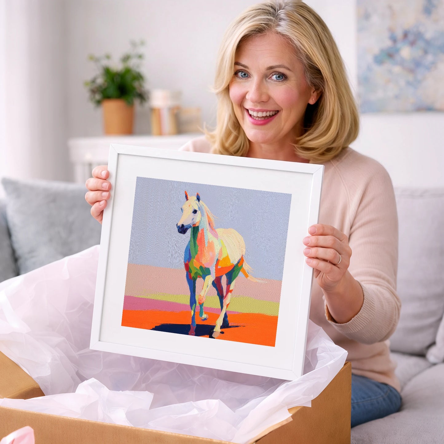 Prismatic Strides - horse breed art gift idea for horse lovers