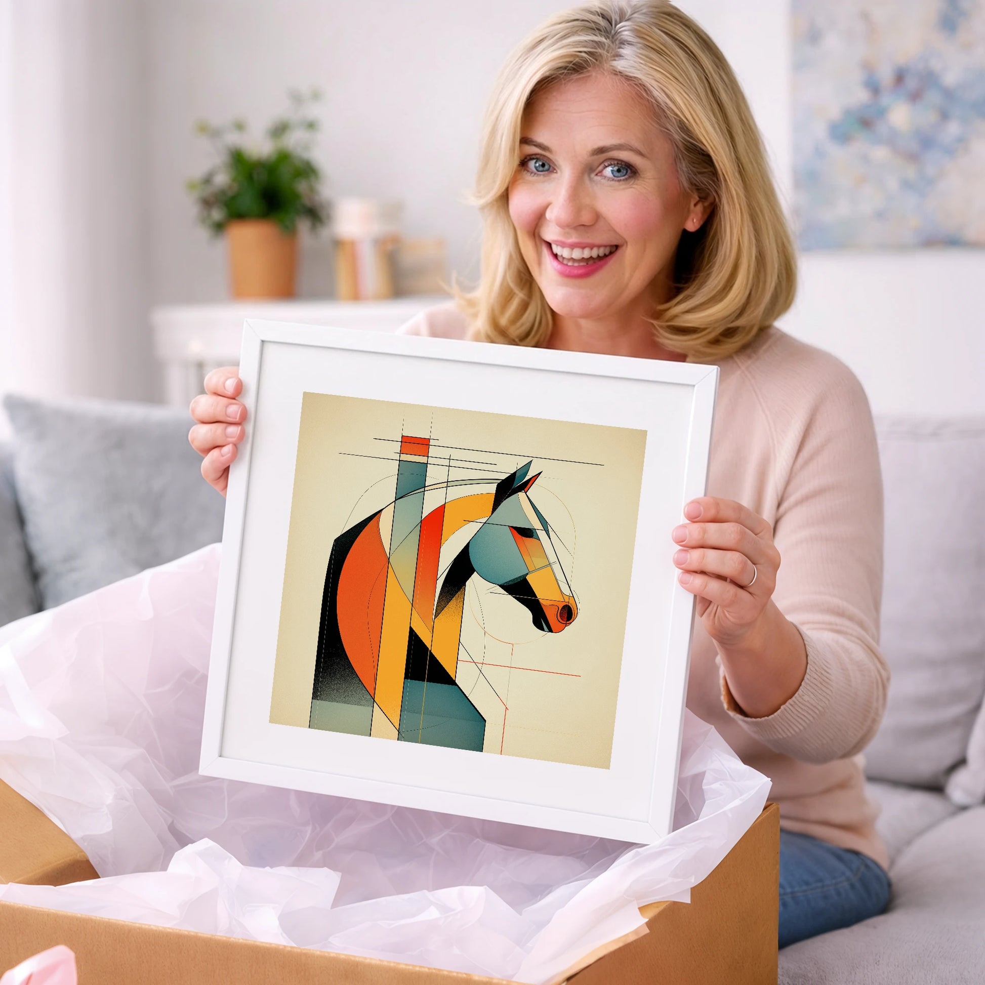Structured Equine Form - horse portrait art gift idea for horse lovers
