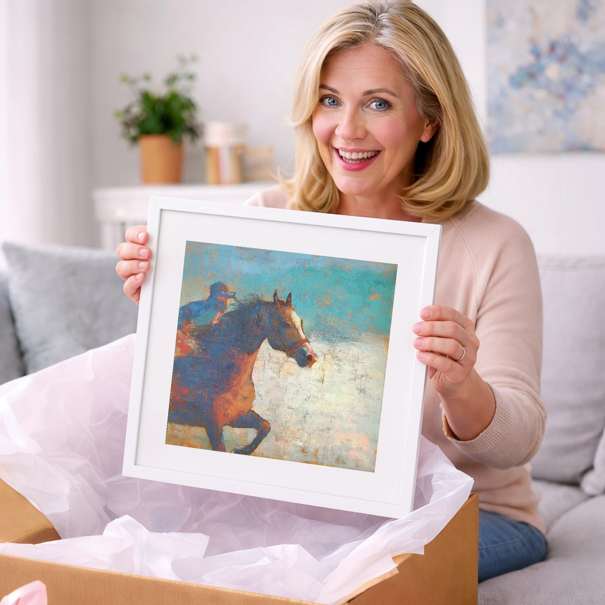 Echoes of the Turf - racing horse art gift idea for horse lovers
