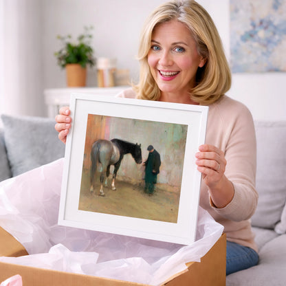 A Quiet Word - horse & rider art gift idea for horse lovers